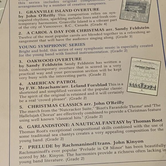 Alfred Concert Band Music (Vinyl, 1986) Alfred Records NM LP Record Album - Picture 7 of 11